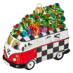 MacKenzie-Childs 2024 Retro Van Glass Ornament| Holiday