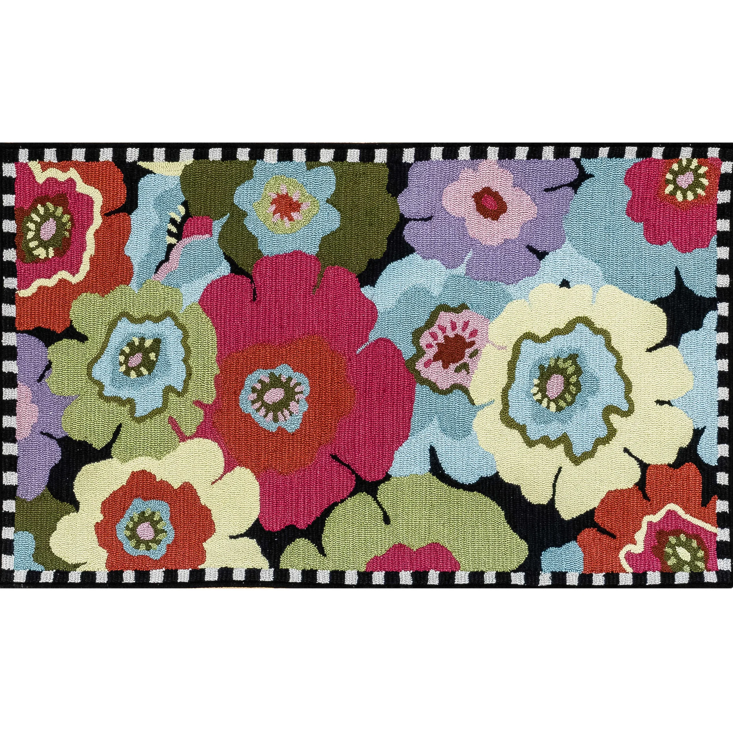 MacKenzie-Childs Always Flowers Indoor/Outdoor Rug - 3' x 5'| Spring|Outdoor
