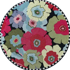MacKenzie-Childs Always Flowers Indoor/Outdoor Rug - 6' Round| Spring|Outdoor