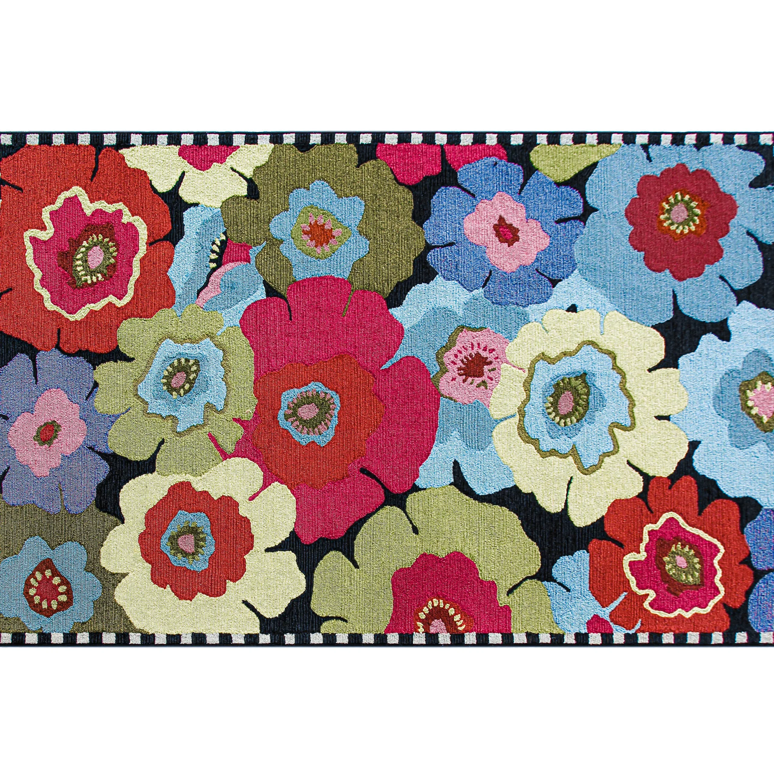 MacKenzie-Childs Always Flowers Indoor/Outdoor Rug - 5' x 8'| Spring|Outdoor