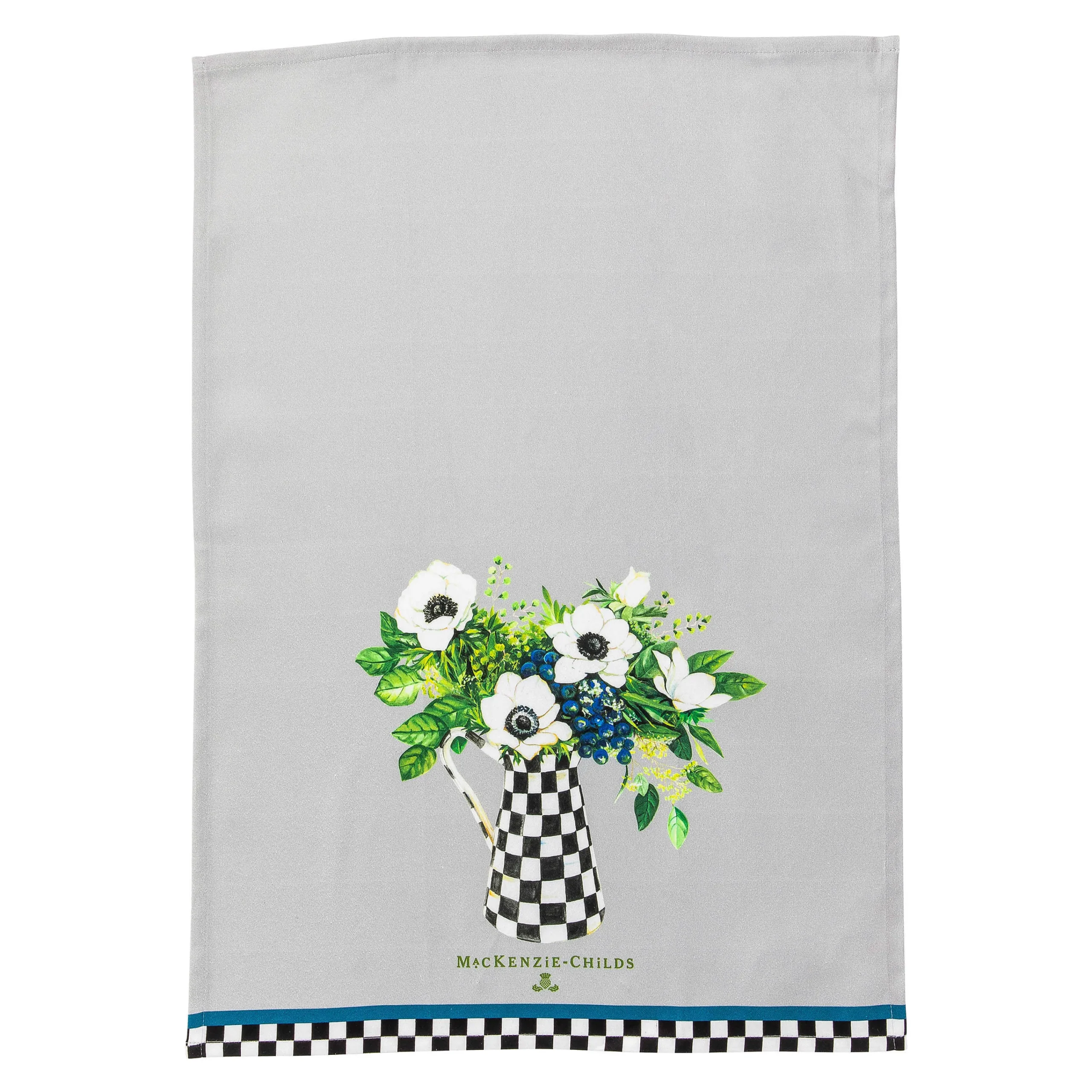 MacKenzie-Childs Anemone Pitcher Dish Towel| Spring|Kitchen & Table Linens