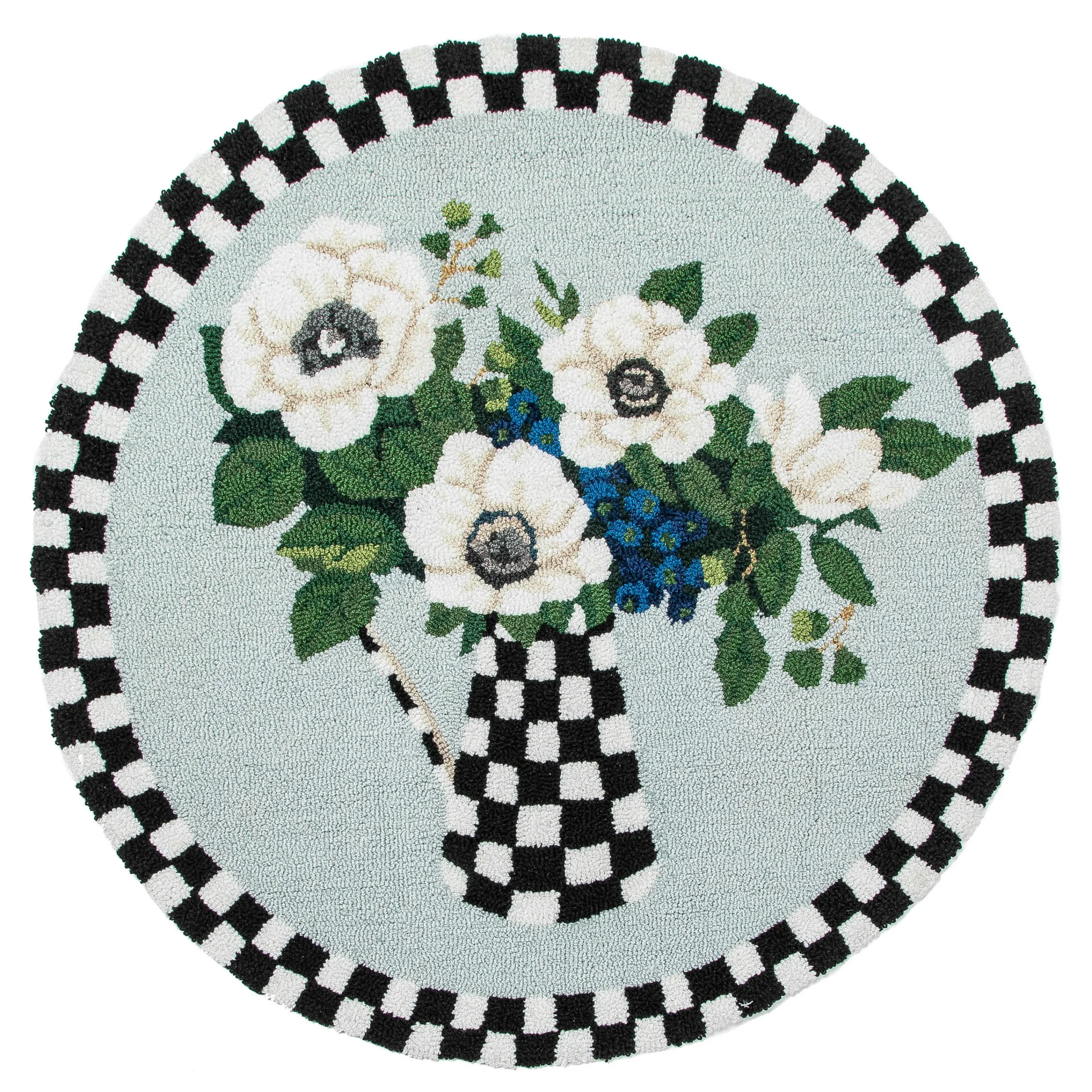 MacKenzie-Childs Anemones Pitcher 3' Round Rug| Spring|Rugs