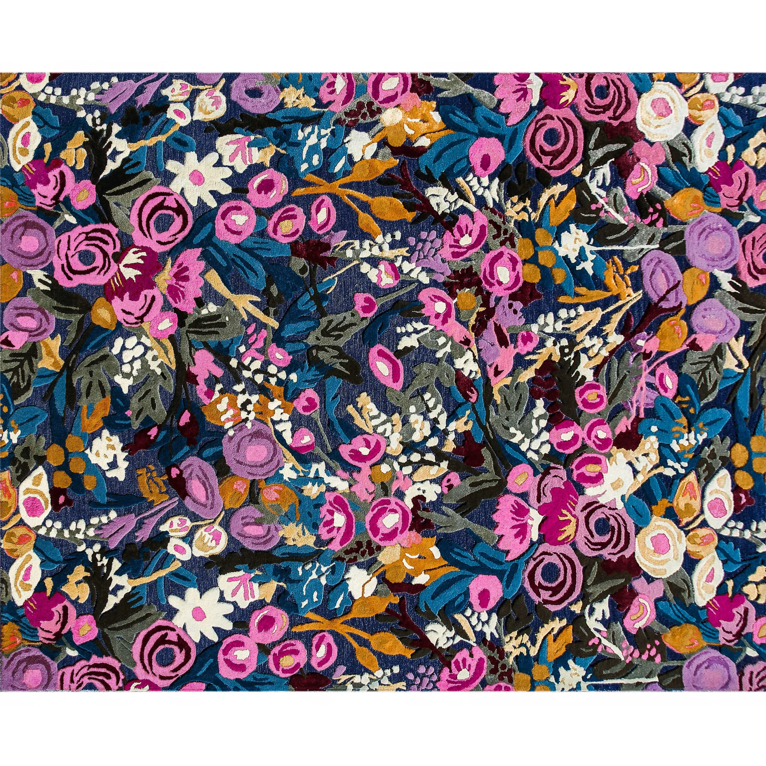 MacKenzie-Childs Aurora Floral Royal 8' x 10' Rug| Spring|Rugs