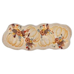 MacKenzie-Childs Autumn Frost Pumpkin Embellished Table Runner| Pumpkins|The Fall Shop