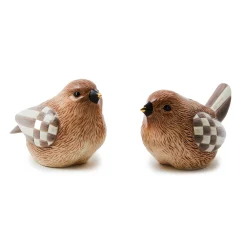 MacKenzie-Childs Autumnology Ceramic Bird Salt Pepper Set| Fall Entertaining|Table Accessories