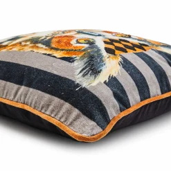 MacKenzie-Childs Autumnology Check Owl Throw Pillow| Pillows, Throws, & Cushions