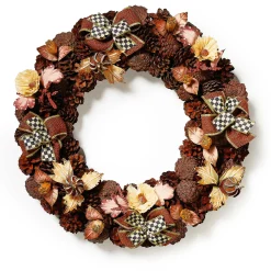 MacKenzie-Childs Autumnology Pinecone 18 Wreath| The Fall Shop|Greenery & Florals