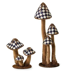 MacKenzie-Childs Autumnology Small Velvet Mushroom Trio| The Fall Shop|Room Accents