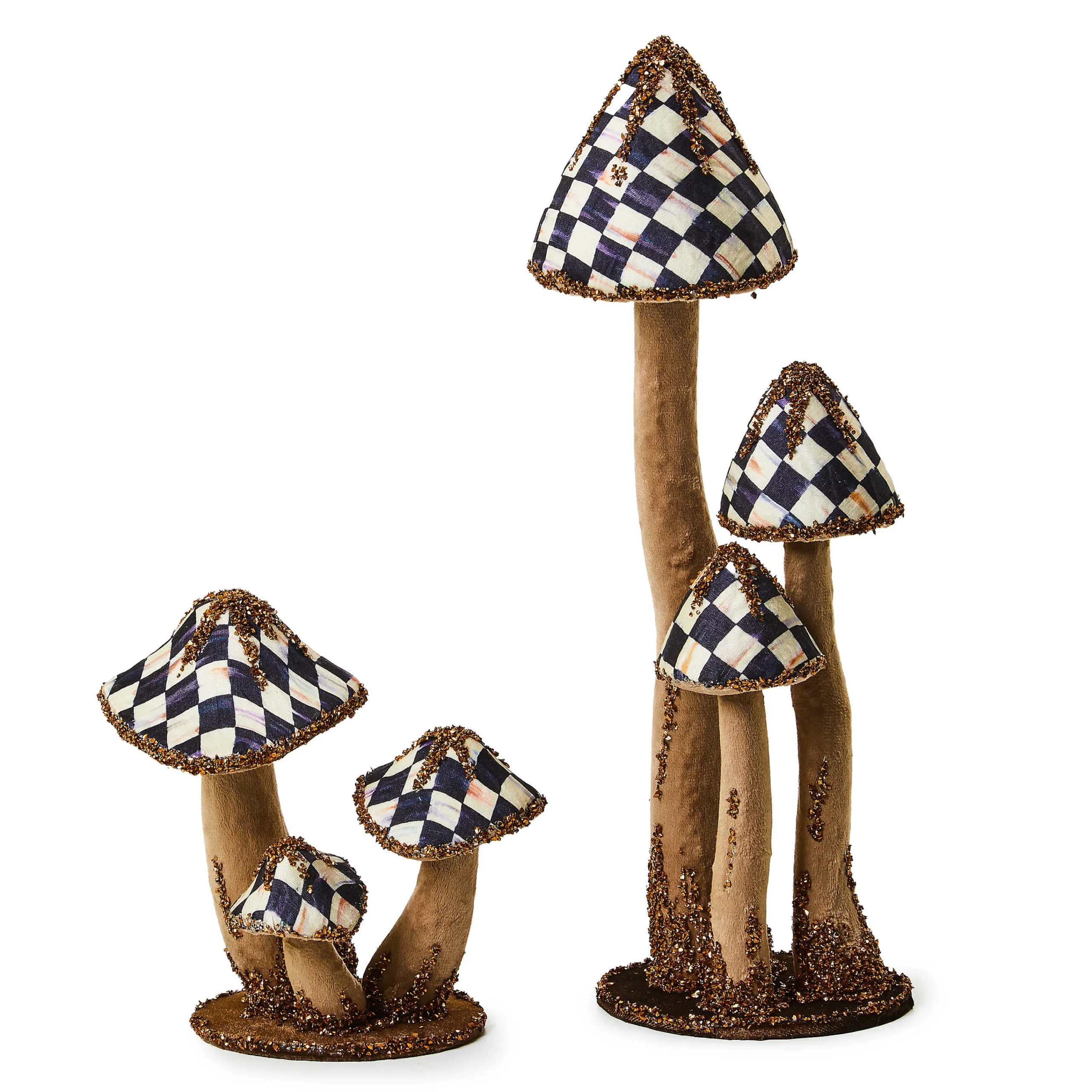 MacKenzie-Childs Autumnology Small Velvet Mushroom Trio| The Fall Shop|Room Accents