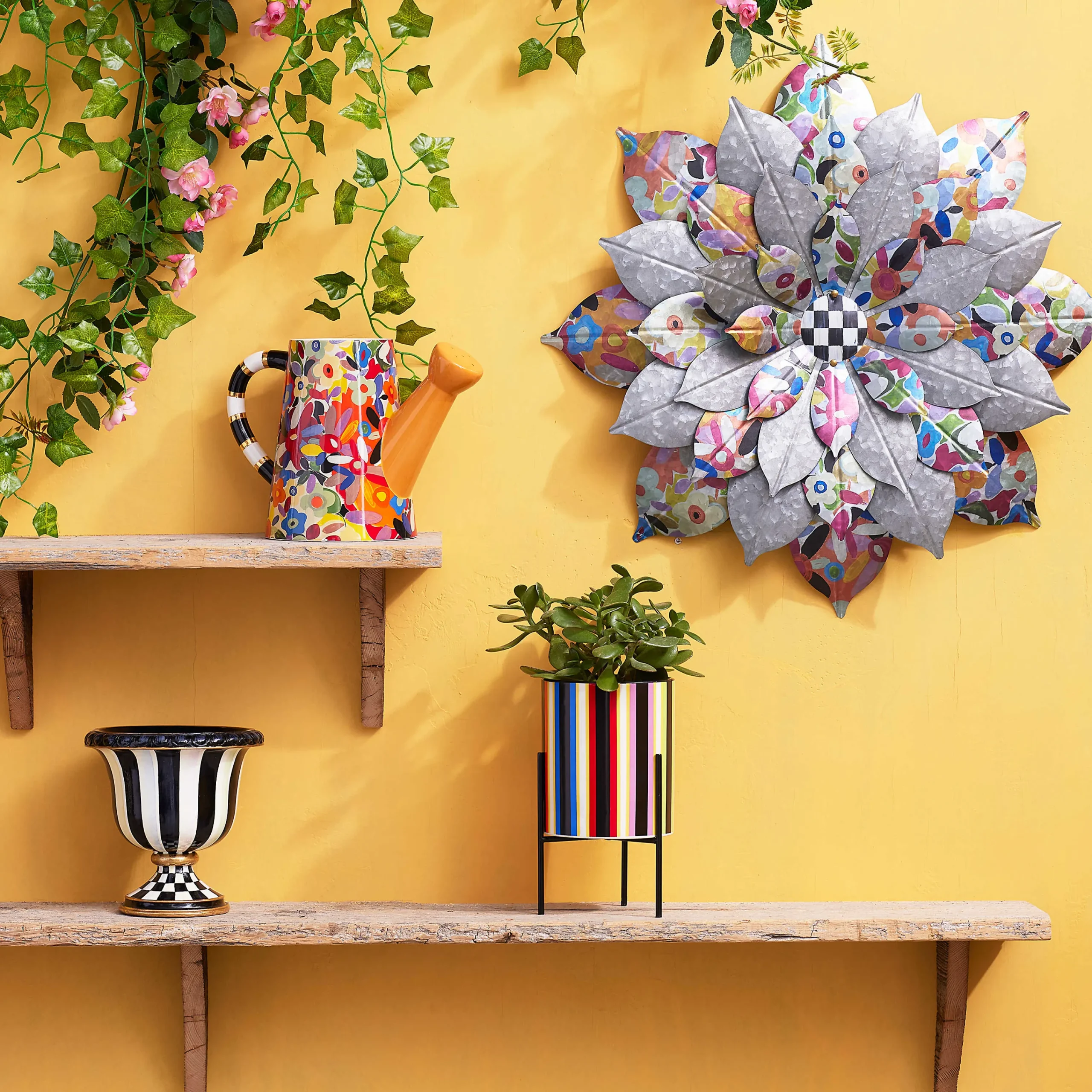 MacKenzie-Childs Avant Garden Large Outdoor Wallflower| Spring|Outdoor