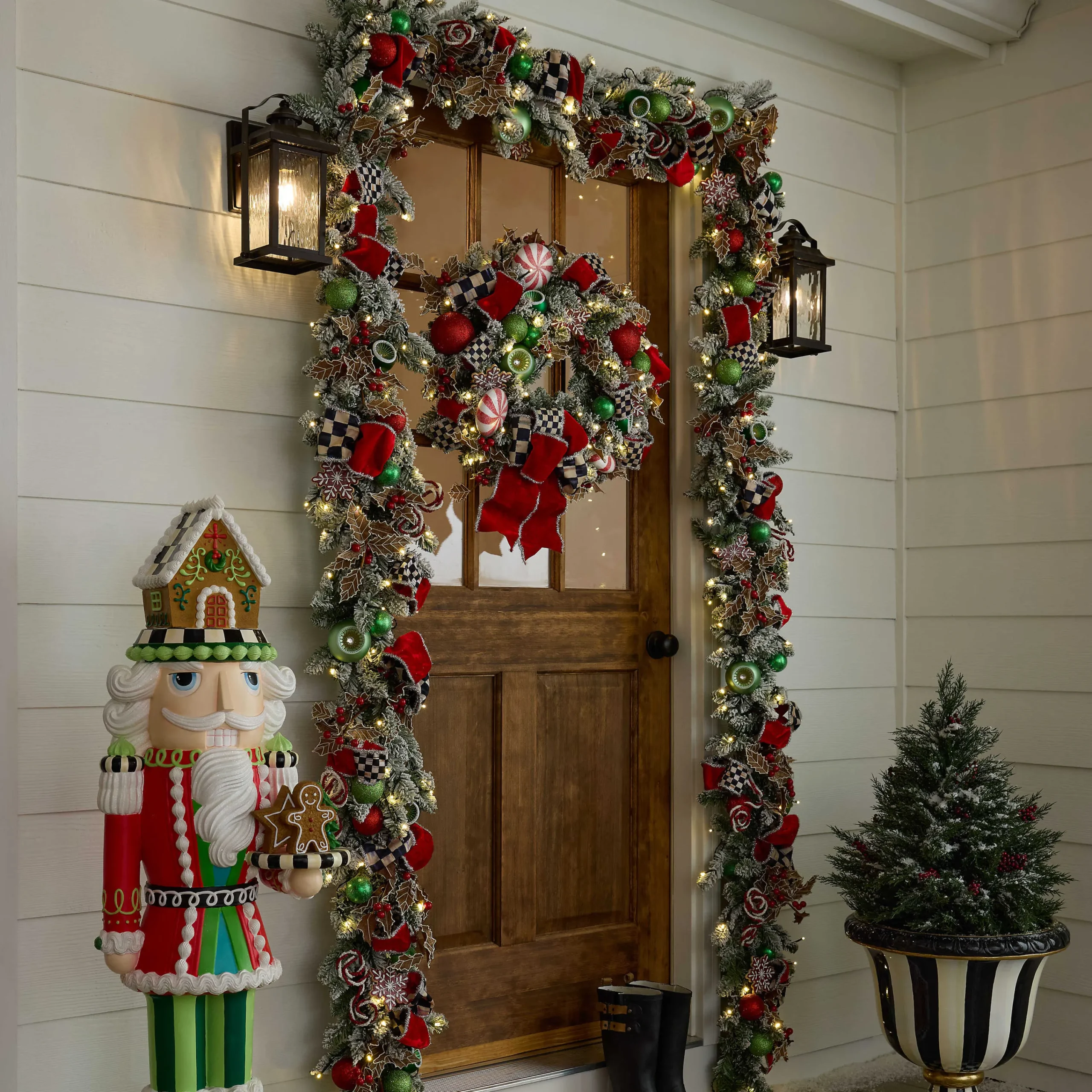 MacKenzie-Childs Bake Shop Illuminated Garland| Greenery & Florals|Room Accents