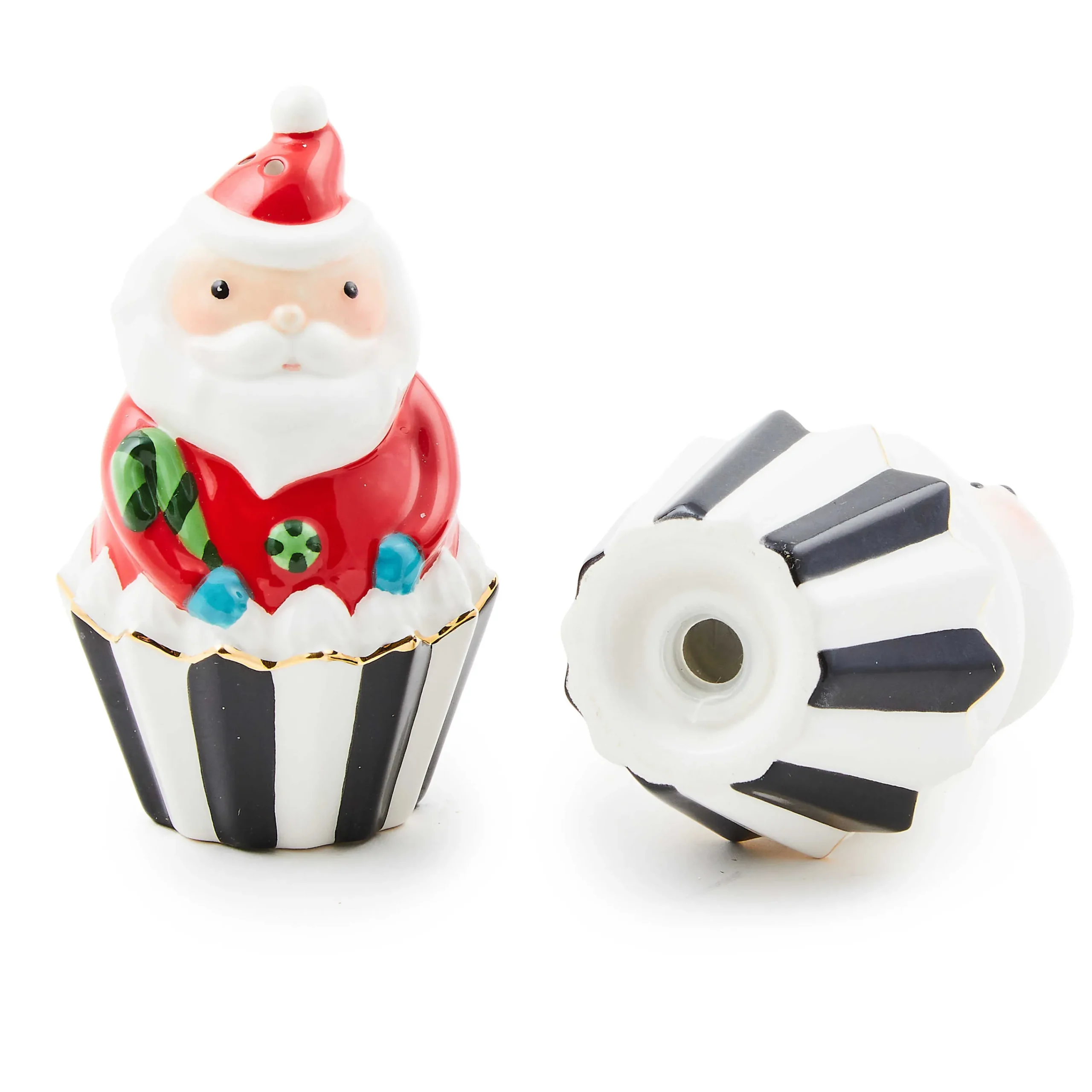 MacKenzie-Childs Bake Shop Santa Snowman Salt Pepper Set| Serveware