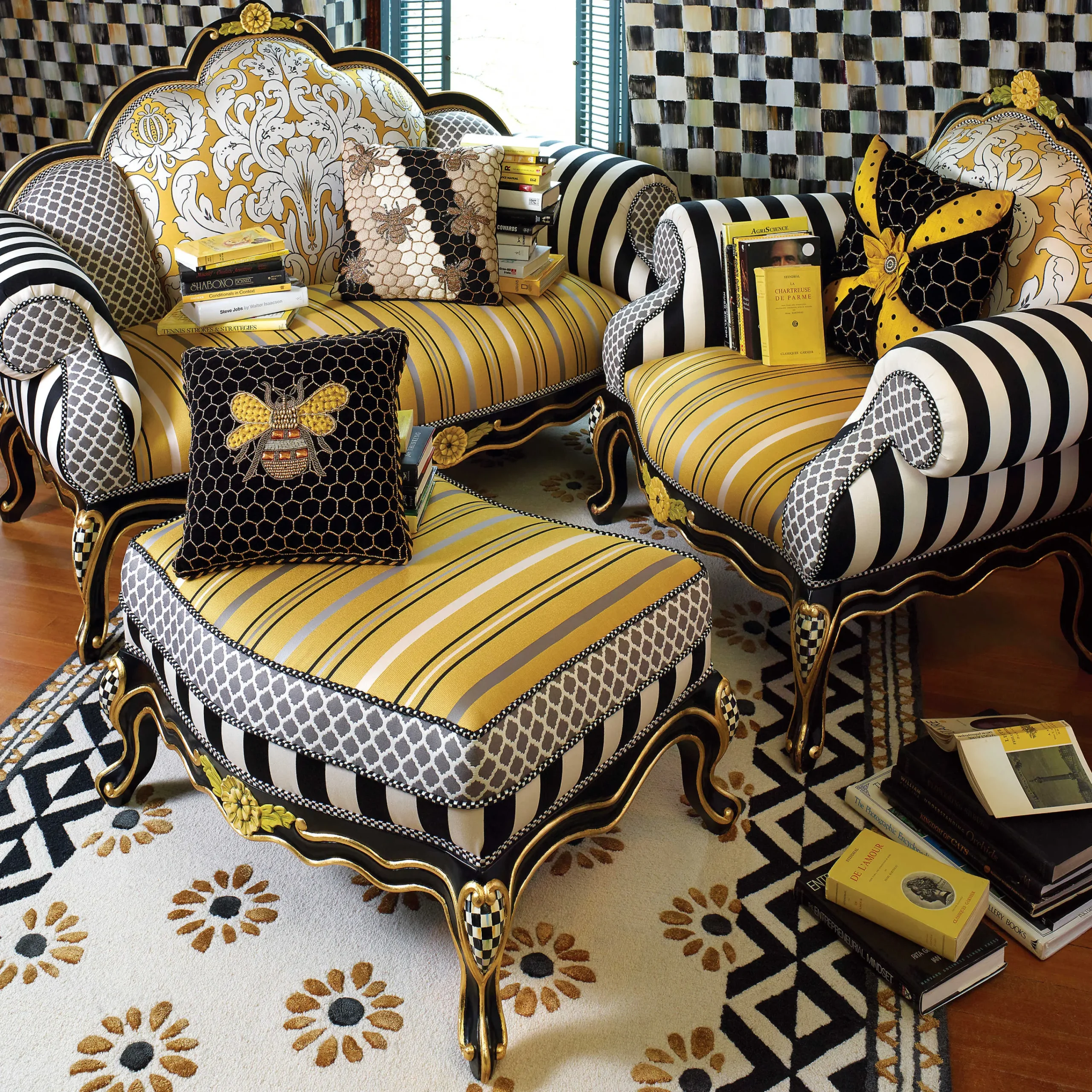 MacKenzie-Childs Beekeeper Throw Pillow| Pillows, Throws, & Cushions