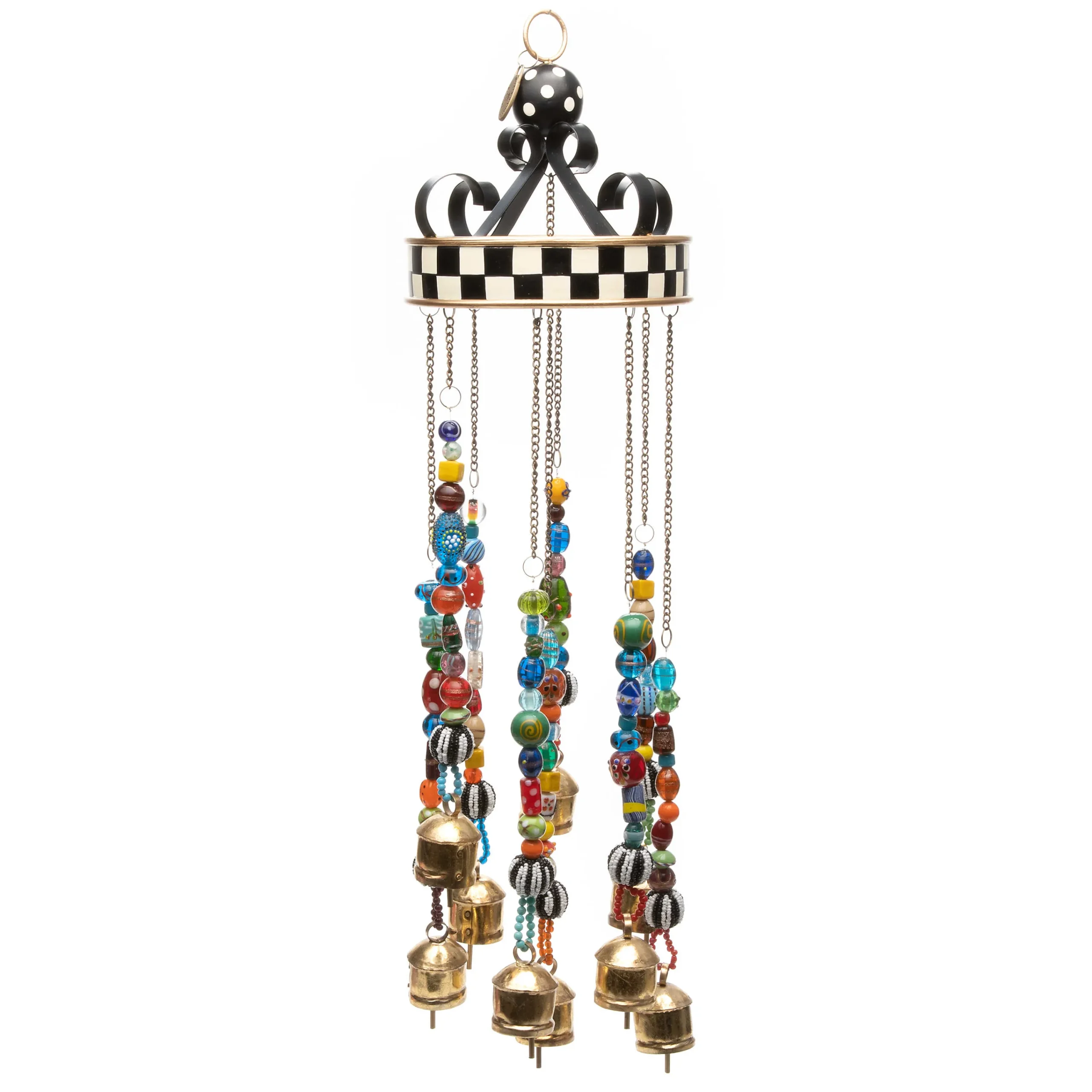 MacKenzie-Childs Bells and Bobbles Wind Chimes| Spring|Outdoor