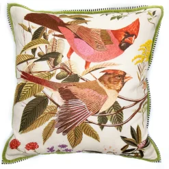 MacKenzie-Childs Bird Watchers Pillow| Spring|Pillows, Throws, & Cushions