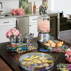 MacKenzie-Childs Black Flower Market Placemats, Set of 4| Table Accessories|Kitchen & Table Linens