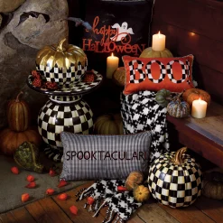 MacKenzie-Childs Black Ivory Houndstooth Throw| Pillows, Throws, & Cushions