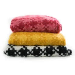 MacKenzie-Childs Black Ivory Houndstooth Throw| Pillows, Throws, & Cushions