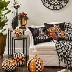MacKenzie-Childs Black Ivory Houndstooth Throw| Pillows, Throws, & Cushions