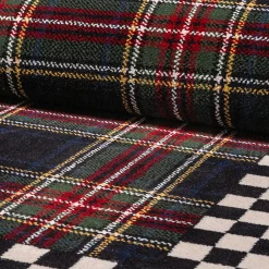 MacKenzie-Childs Black Stewart Tartan Rug - 2'6 x 8' Runner| Holiday|Rugs