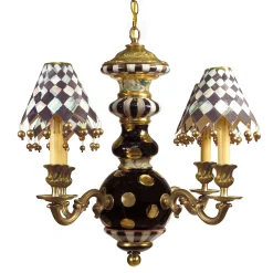 MacKenzie-Childs Black Tie Chandelier| Lighting