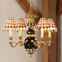 MacKenzie-Childs Black Tie Chandelier| Lighting