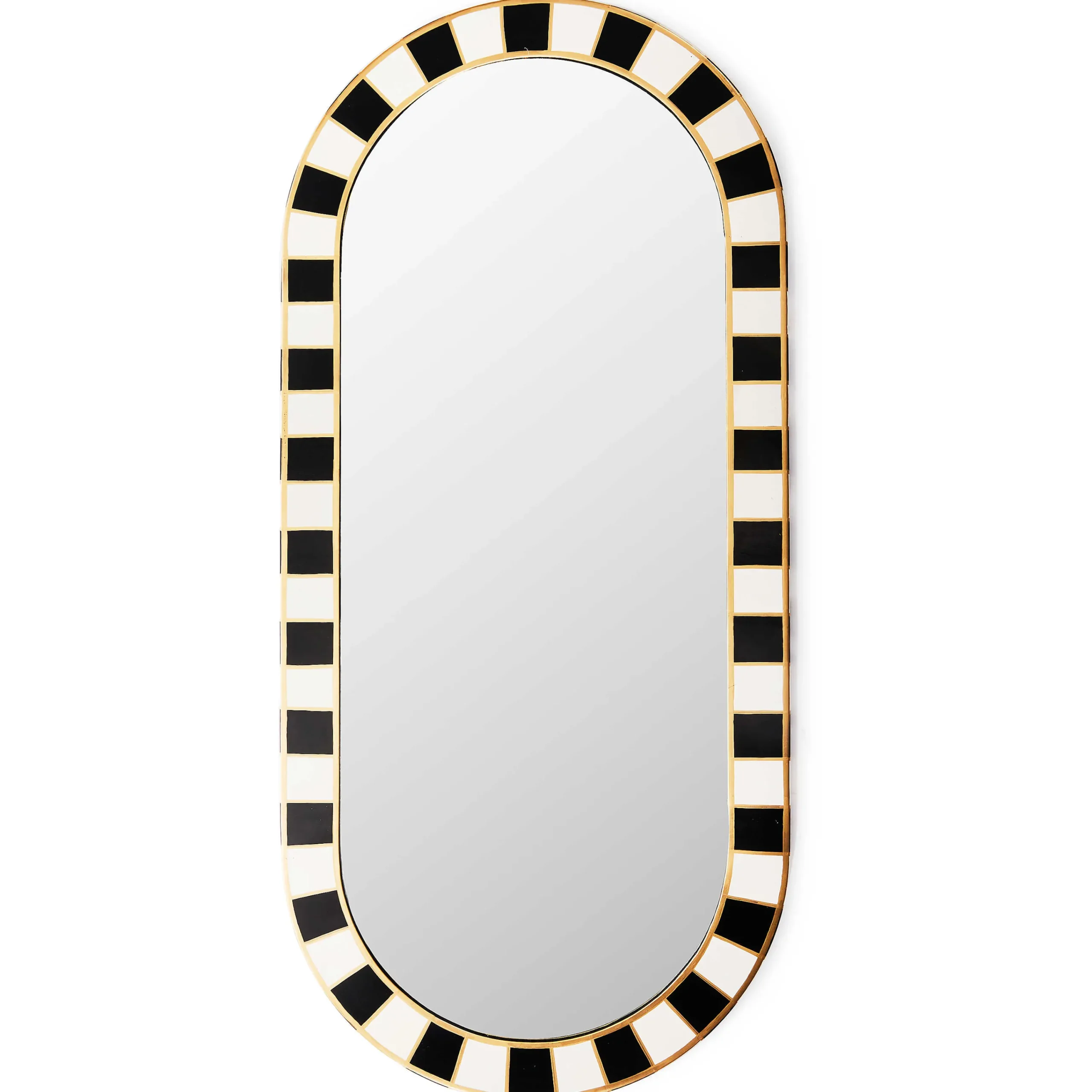 MacKenzie-Childs Black Tie Oval Wall Mirror| Room Accents