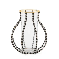 MacKenzie-Childs Black White Greek Small Vase| Room Accents