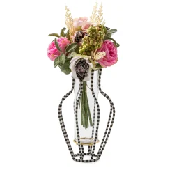 MacKenzie-Childs Black  White Mei Ping Large Vase| Room Accents
