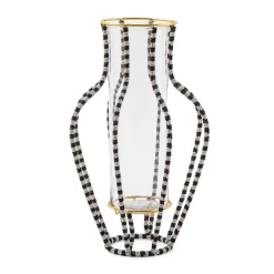 MacKenzie-Childs Black White Mei Ping Large Vase| Room Accents