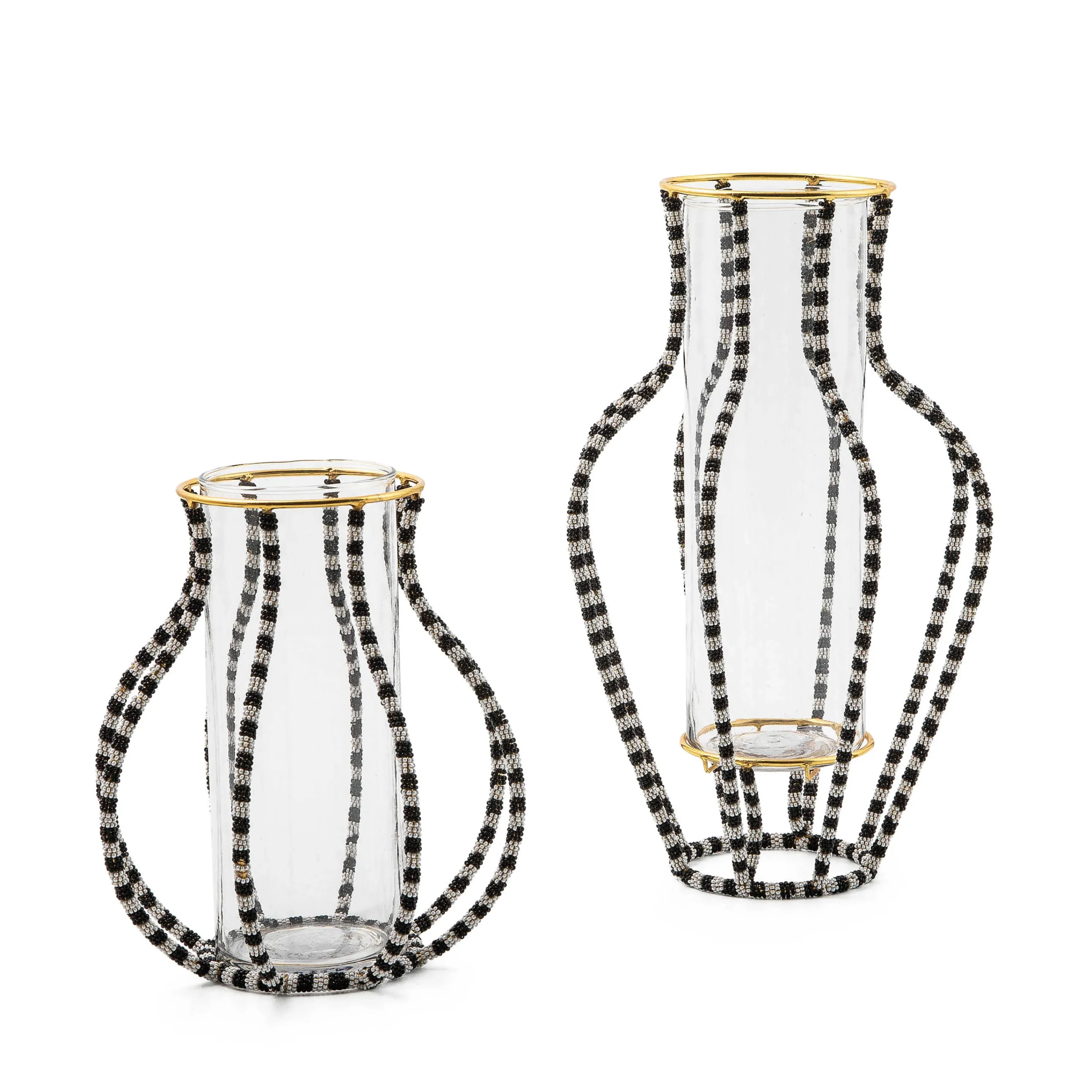 MacKenzie-Childs Black White Mei Ping Large Vase| Room Accents