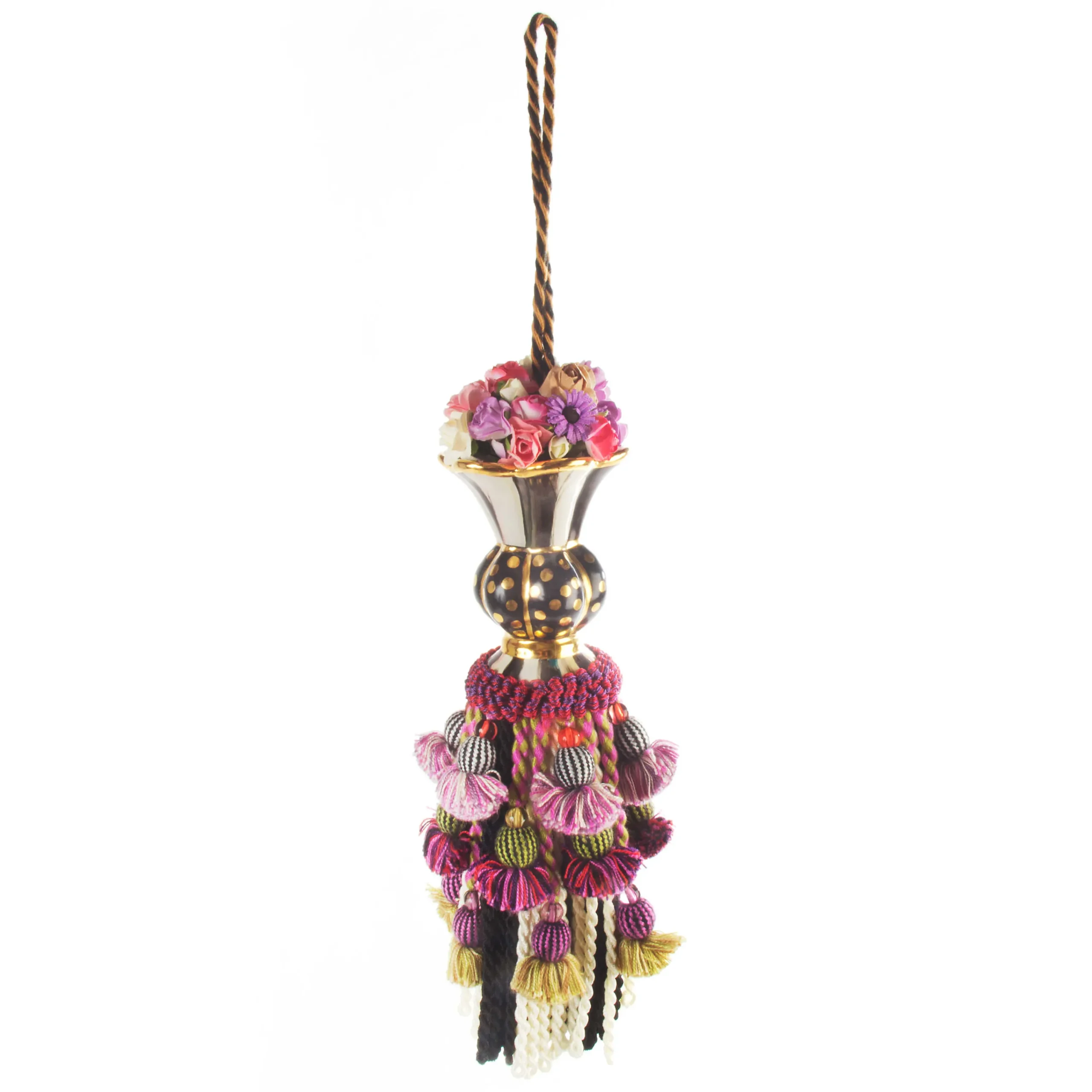 MacKenzie-Childs Botanica Ceramic Tassel| Finishing Touches|Room Accents