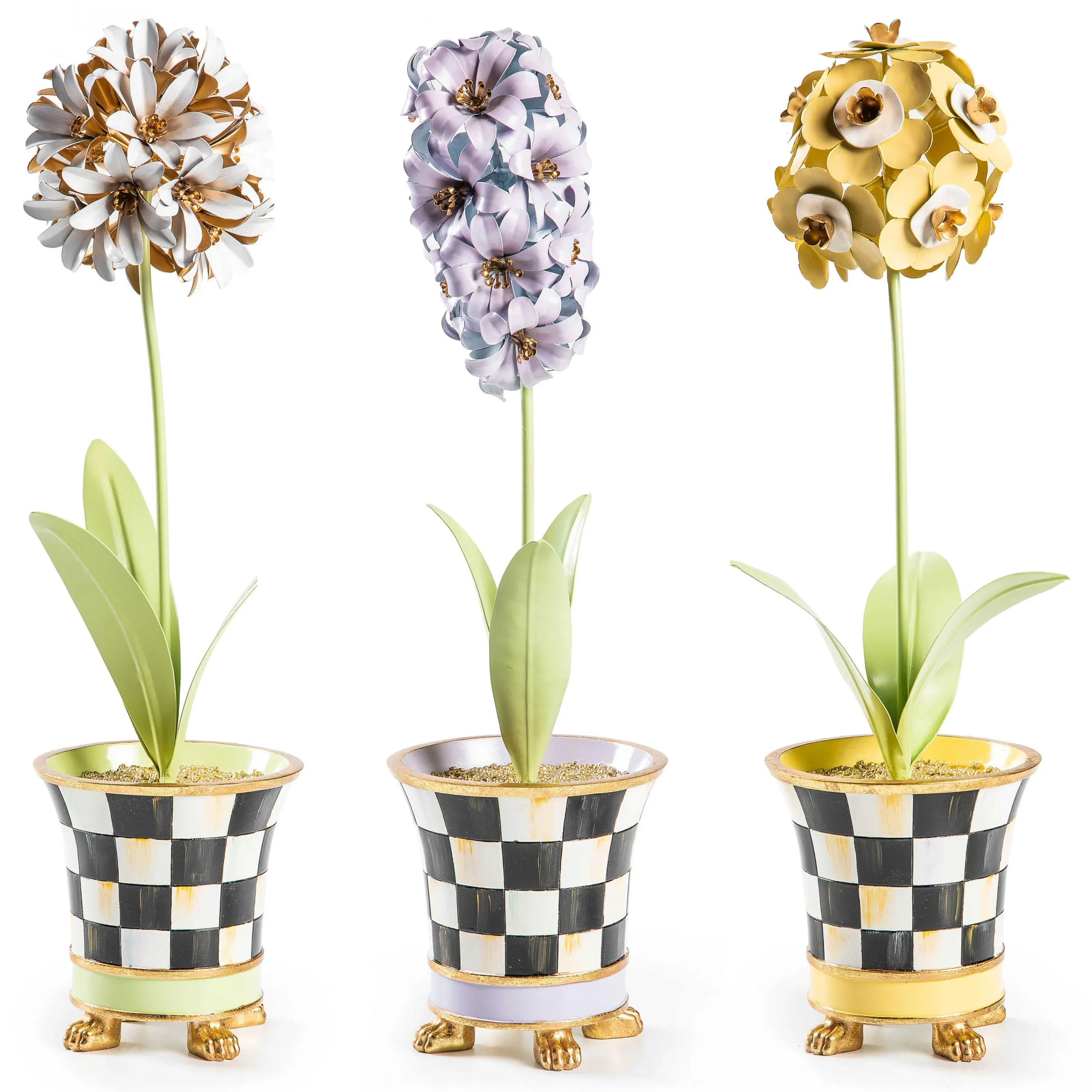 MacKenzie-Childs Botany Potted Primrose Flower| Spring|Greenery & Florals