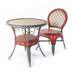 MacKenzie-Childs Breezy Poppy Outdoor Cafe Table| Spring|Living Room