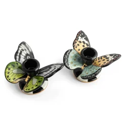 MacKenzie-Childs Butterfly Toile Candle Holders, Set of 2| Spring|Candles & Fragrances