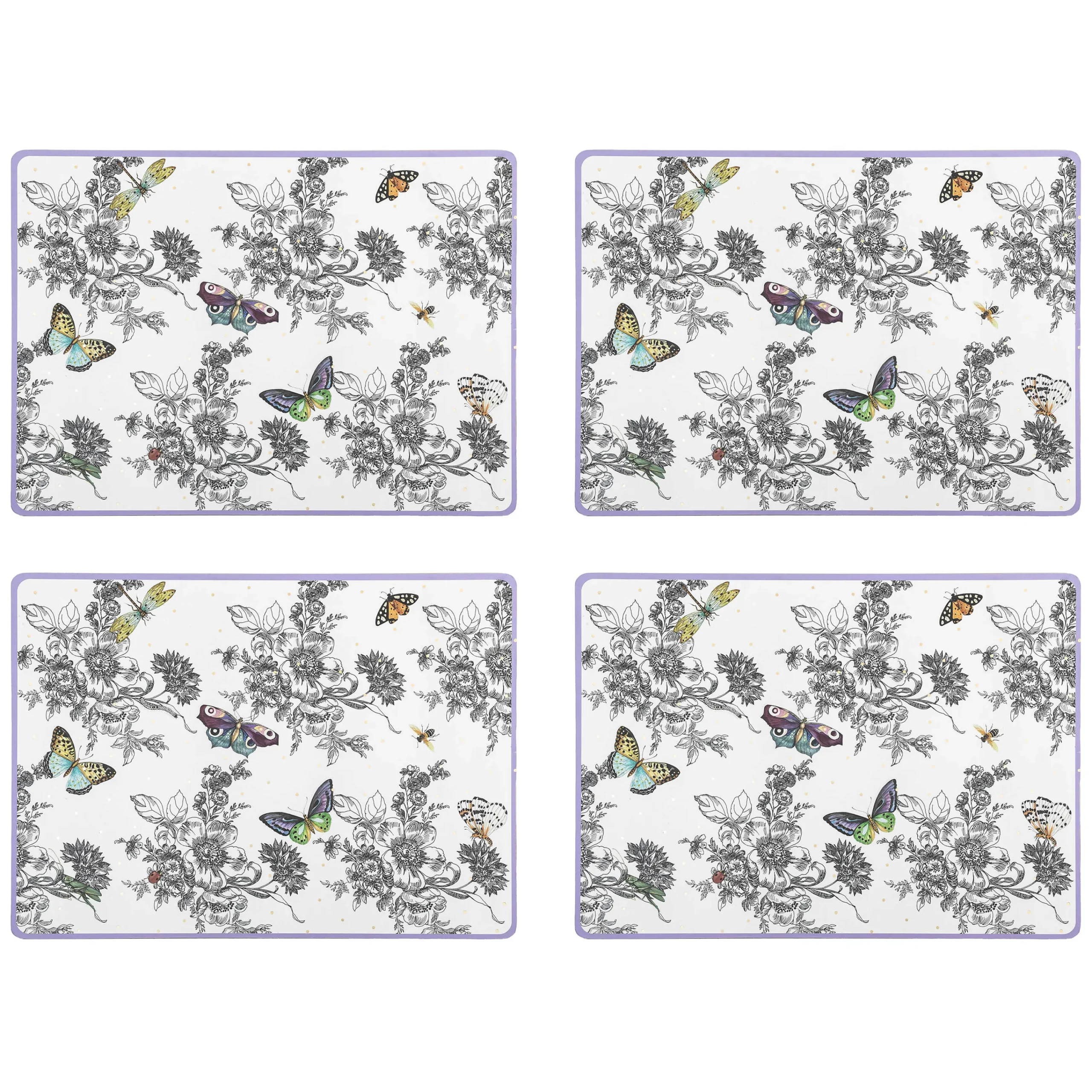 MacKenzie-Childs Butterfly Toile Cork Back Placemats, Set of 4| Spring|Table Accessories