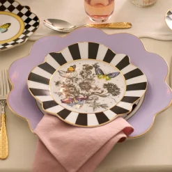 MacKenzie-Childs Butterfly Toile Lavender Dinner Plate| Spring|Dinnerware & Flatware
