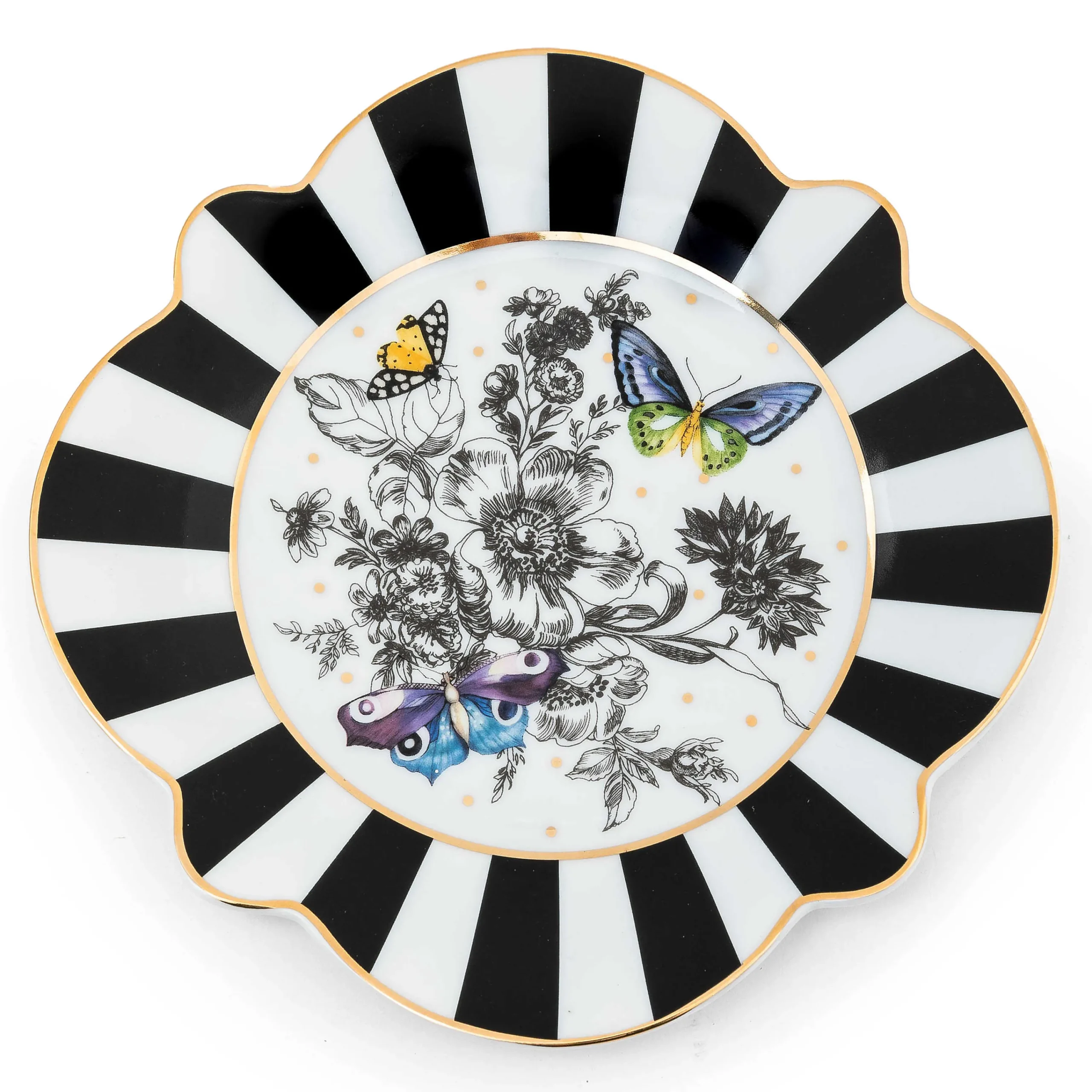 MacKenzie-Childs Butterfly Toile Salad Plate| Spring|Dinnerware & Flatware