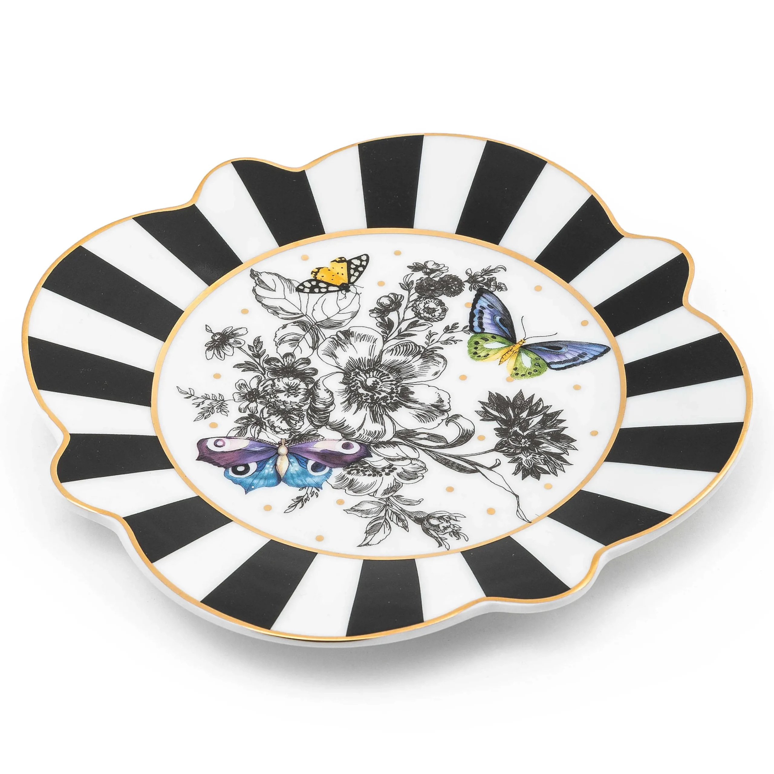 MacKenzie-Childs Butterfly Toile Salad Plate| Spring|Dinnerware & Flatware