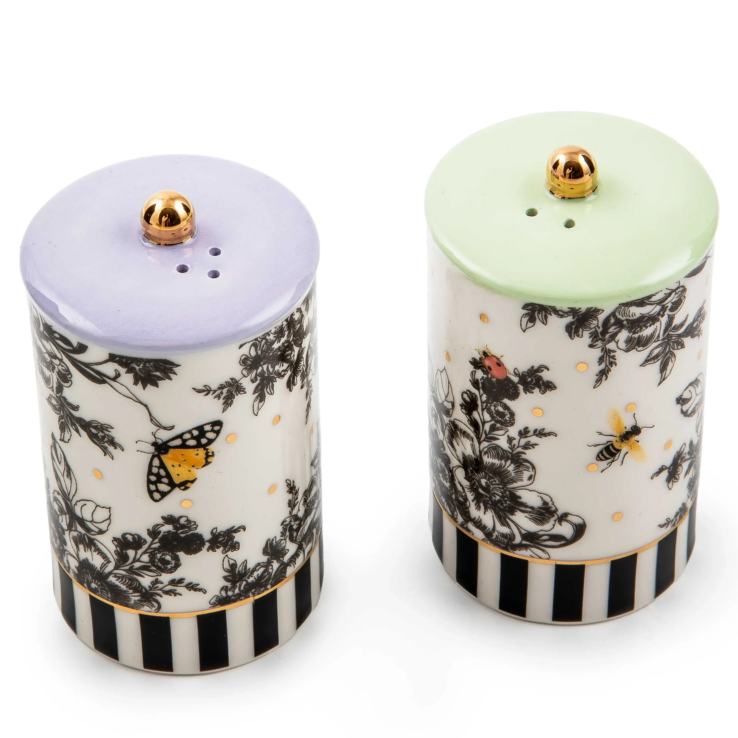 MacKenzie-Childs Butterfly Toile Salt Pepper Set| Spring|Serveware