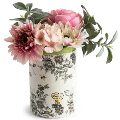 MacKenzie-Childs Butterfly Toile Short Vase| Spring|Room Accents
