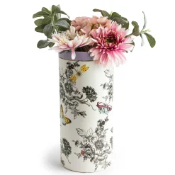 MacKenzie-Childs Butterfly Toile Tall Vase| Spring|Room Accents