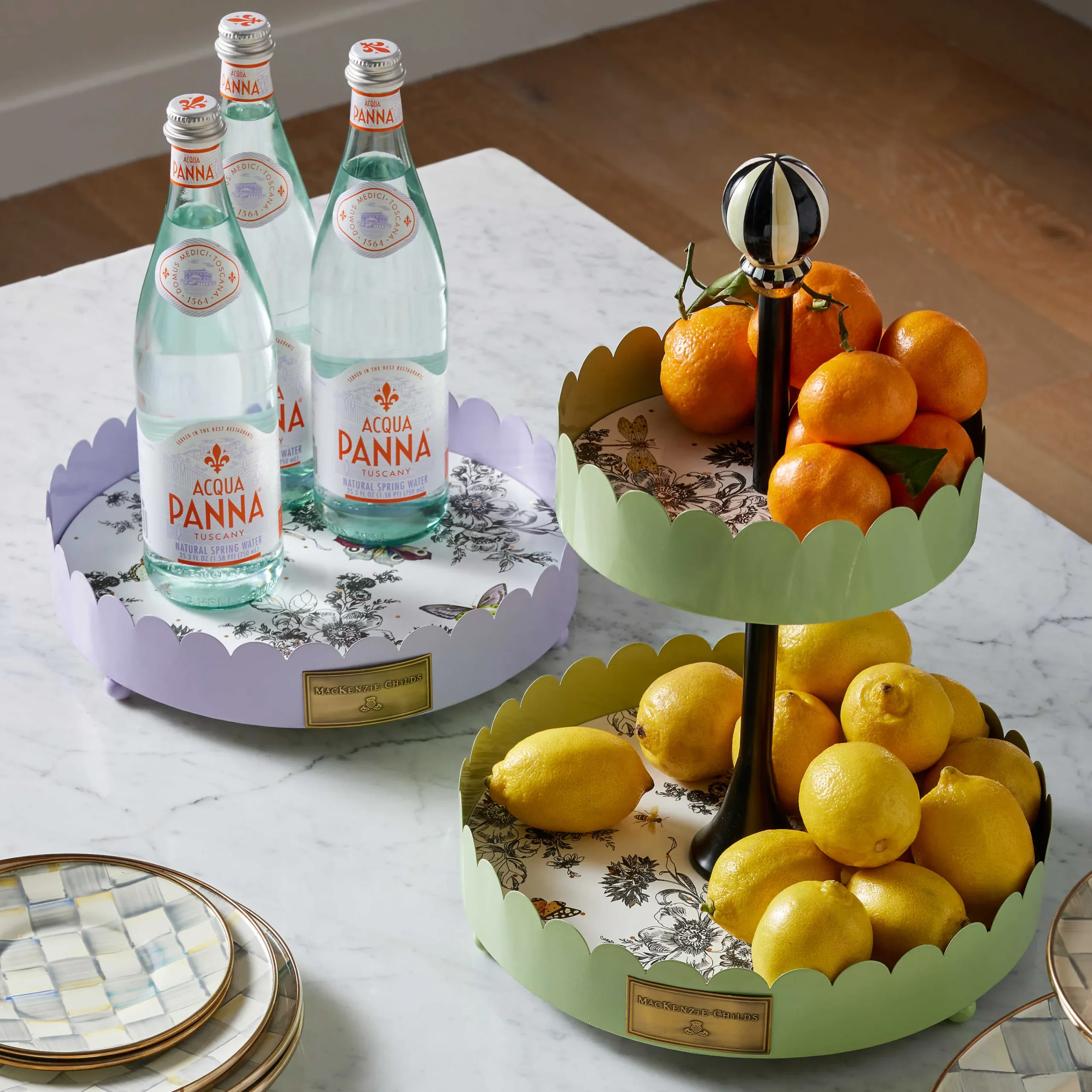 MacKenzie-Childs Butterfly Toile Tray| Spring|Bar Entertaining