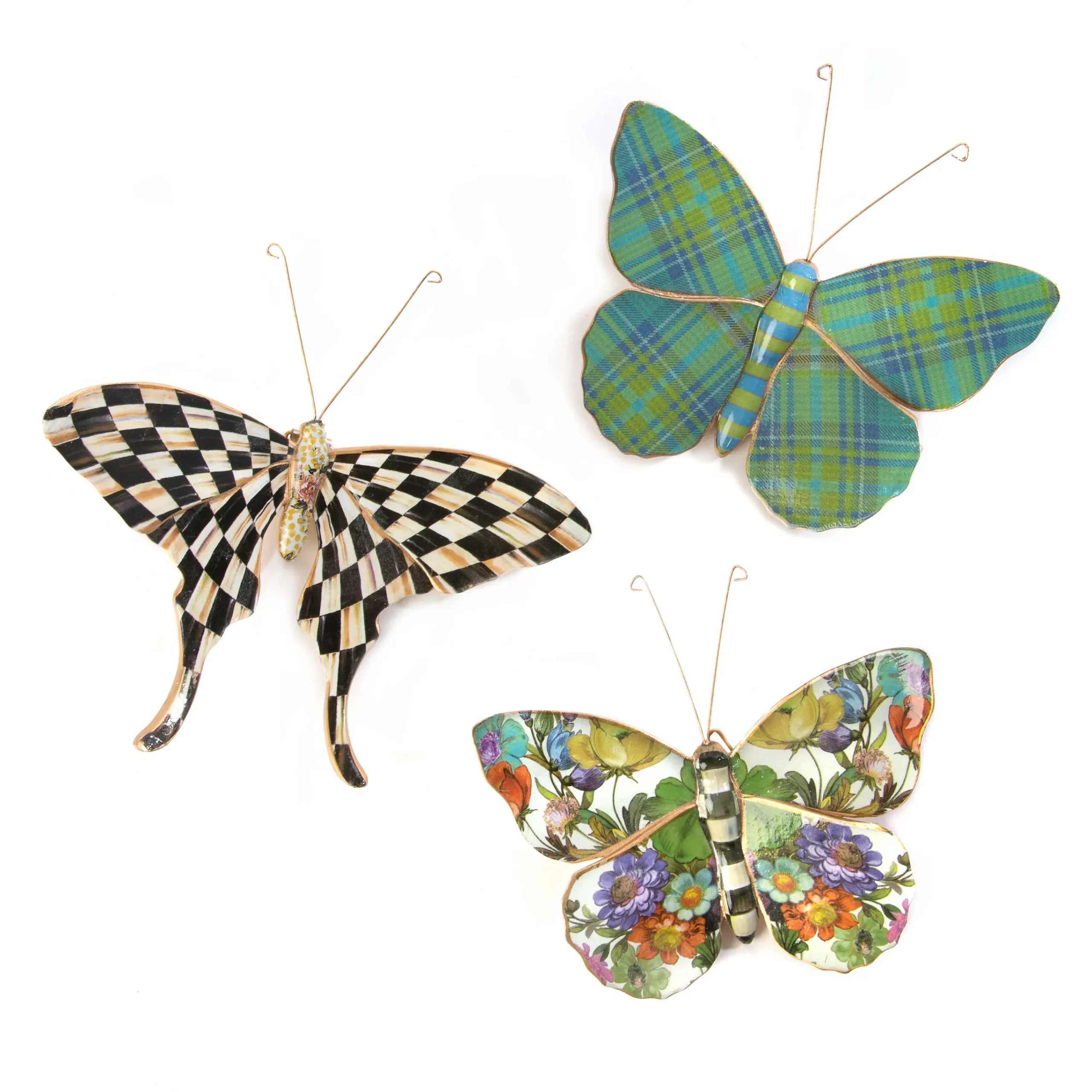 MacKenzie-Childs Butterfly Trio Wall Decor - Pond| Room Accents