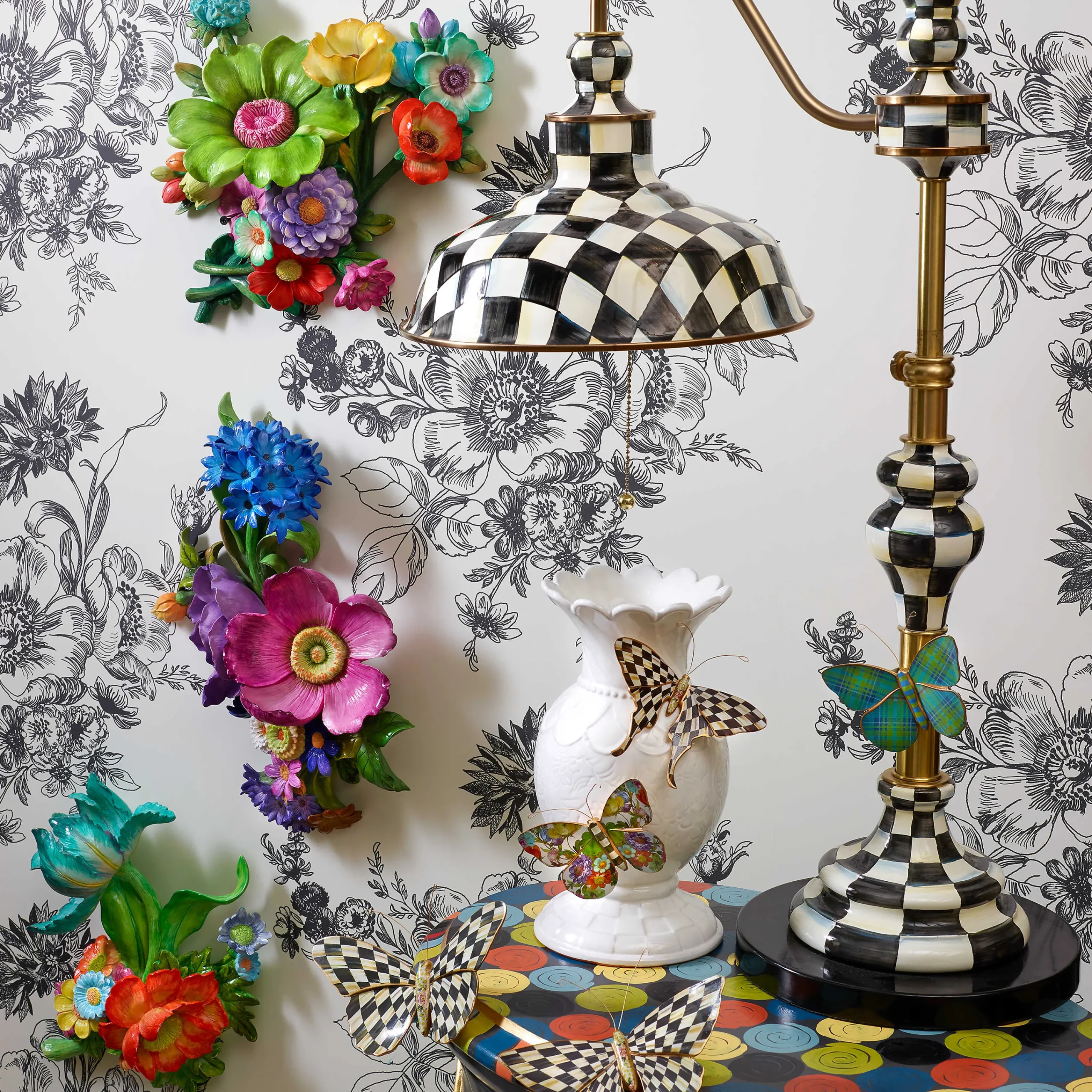 MacKenzie-Childs Butterfly Trio Wall Decor - Pond| Room Accents