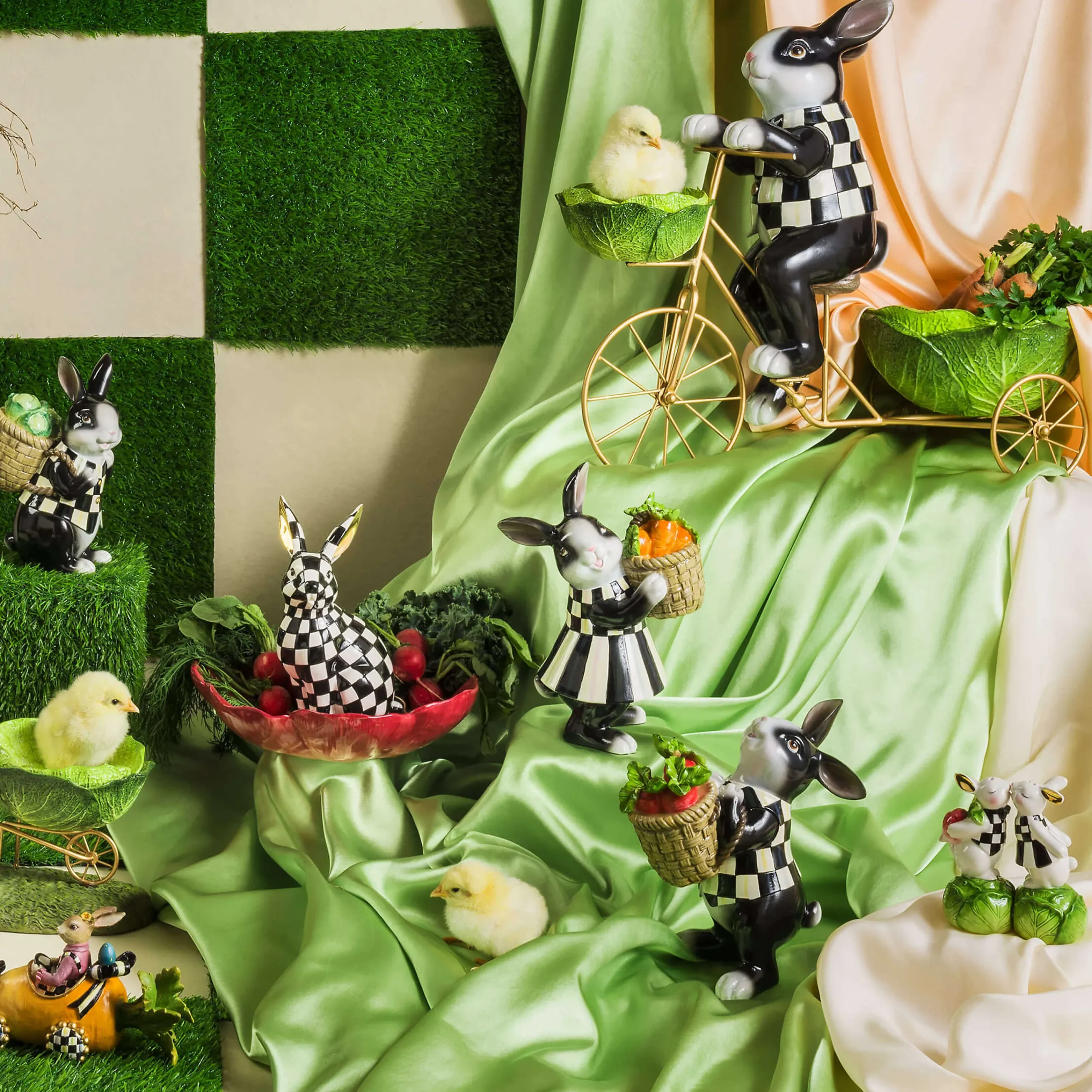 MacKenzie-Childs Cabbage Garden Salt Pepper Set| Spring|Table Accessories
