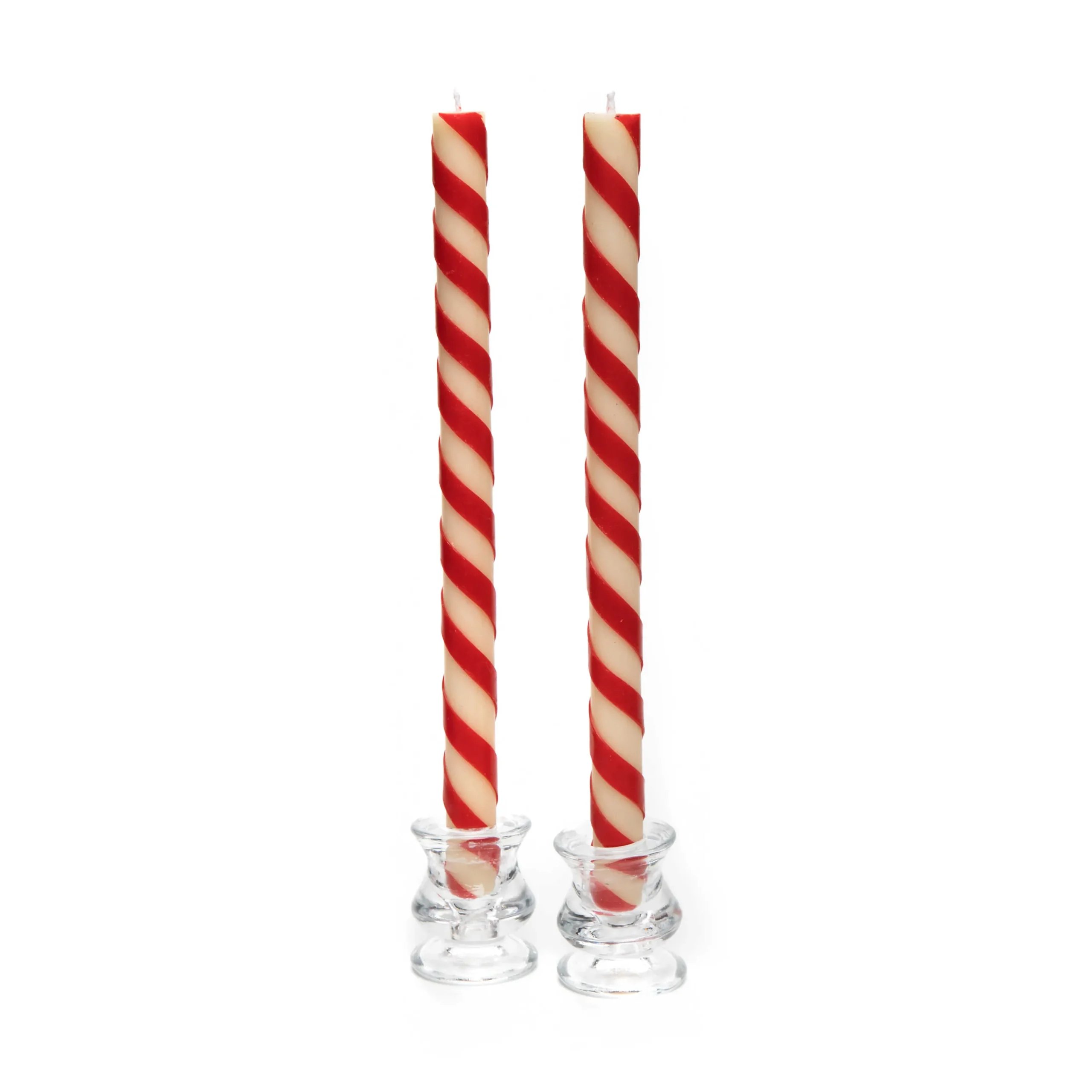 MacKenzie-Childs Candy Cane Dinner Candles, Set of 2| Holiday|Candles & Fragrances