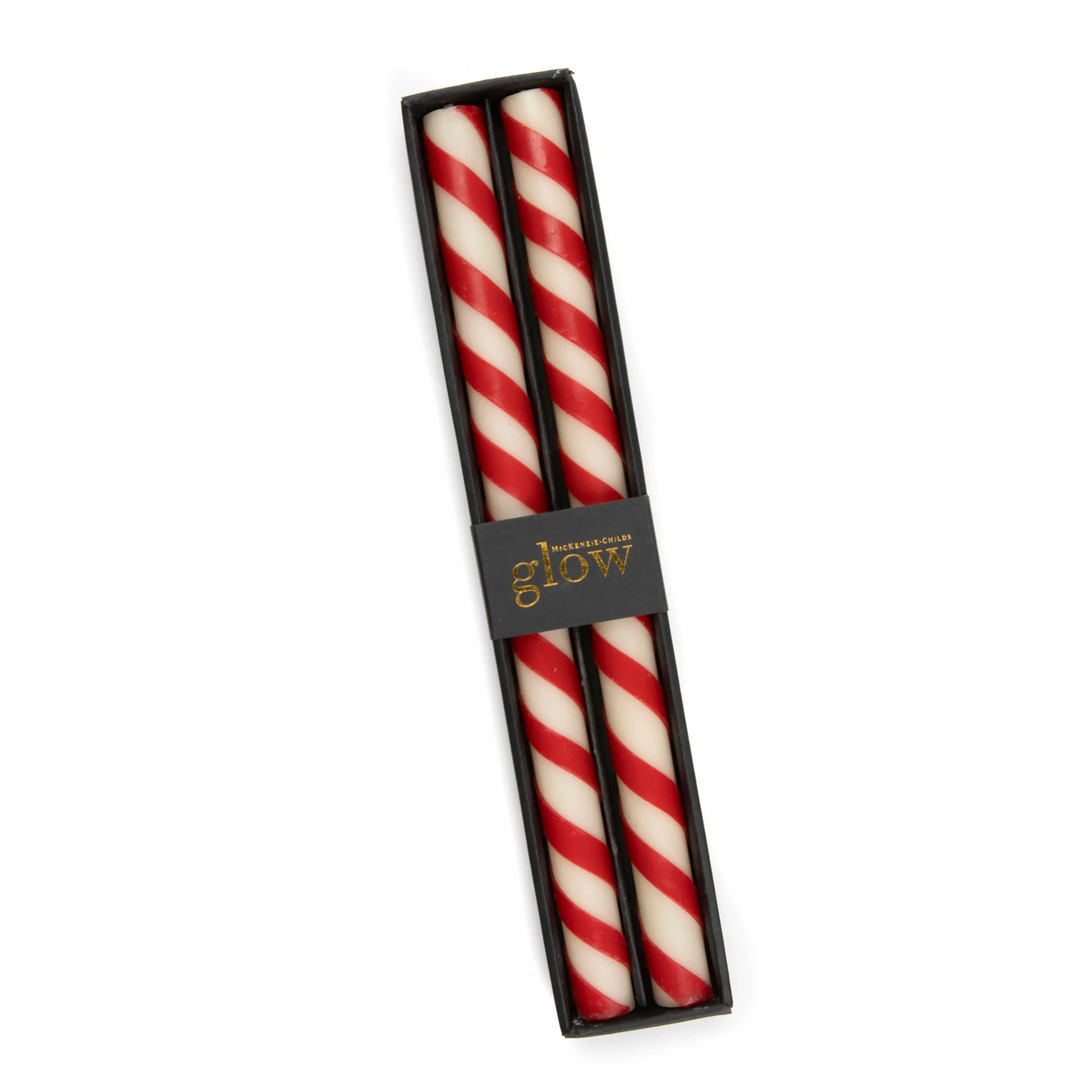 MacKenzie-Childs Candy Cane Dinner Candles, Set of 2| Holiday|Candles & Fragrances