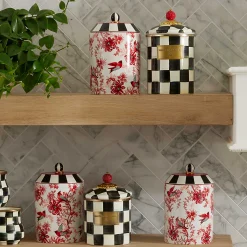 MacKenzie-Childs Cardinal Toile Canister| Kitchen Storage & Organization