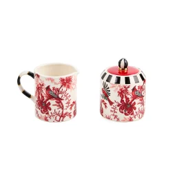 MacKenzie-Childs Cardinal Toile Creamer  Sugar Set| Kitchen & Dining Sets|Serveware